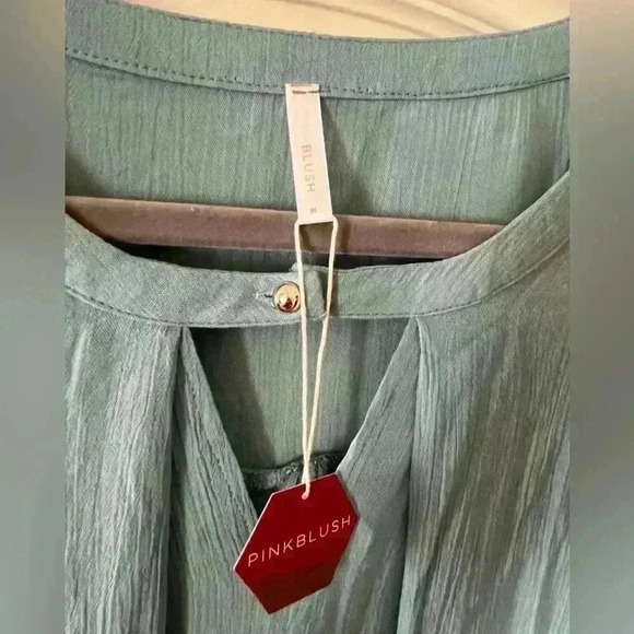 NWT Pink Blush Brand light Teal Tunic Dress With Pockets Maternity Women’s M - Picture 4 of 11